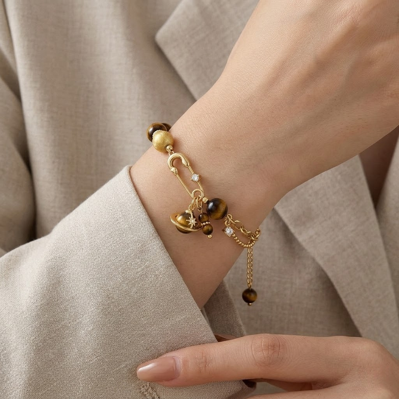 Galaxy Cascade Tiger Eye Bracelet